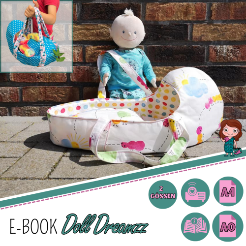 E-Book Doll dreamzz - Puppenbettchen (2 Größen) inklusive Polster & Deckchen)